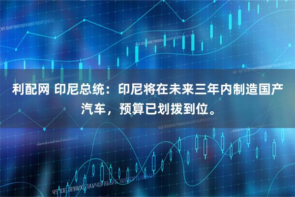 利配网 印尼总统：印尼将在未来三年内制造国产汽车，预算已划拨到位。