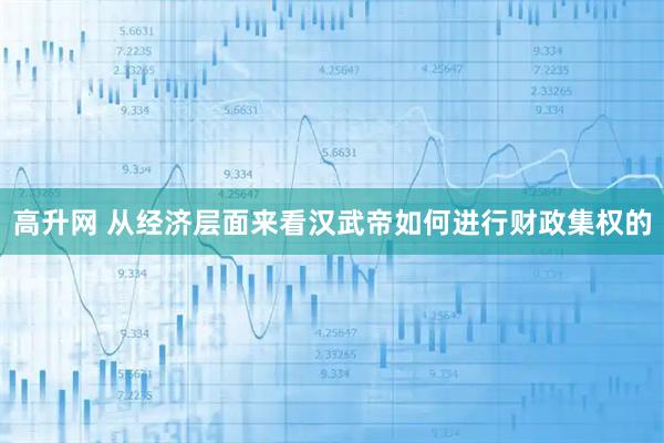 高升网 从经济层面来看汉武帝如何进行财政集权的