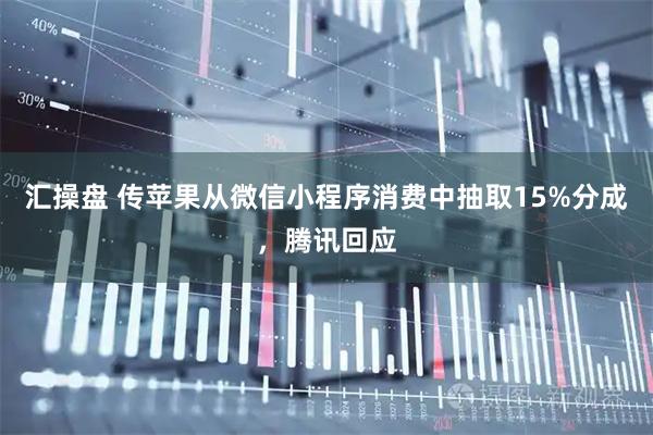 汇操盘 传苹果从微信小程序消费中抽取15%分成，腾讯回应