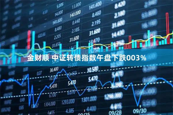 金财顺 中证转债指数午盘下跌003%